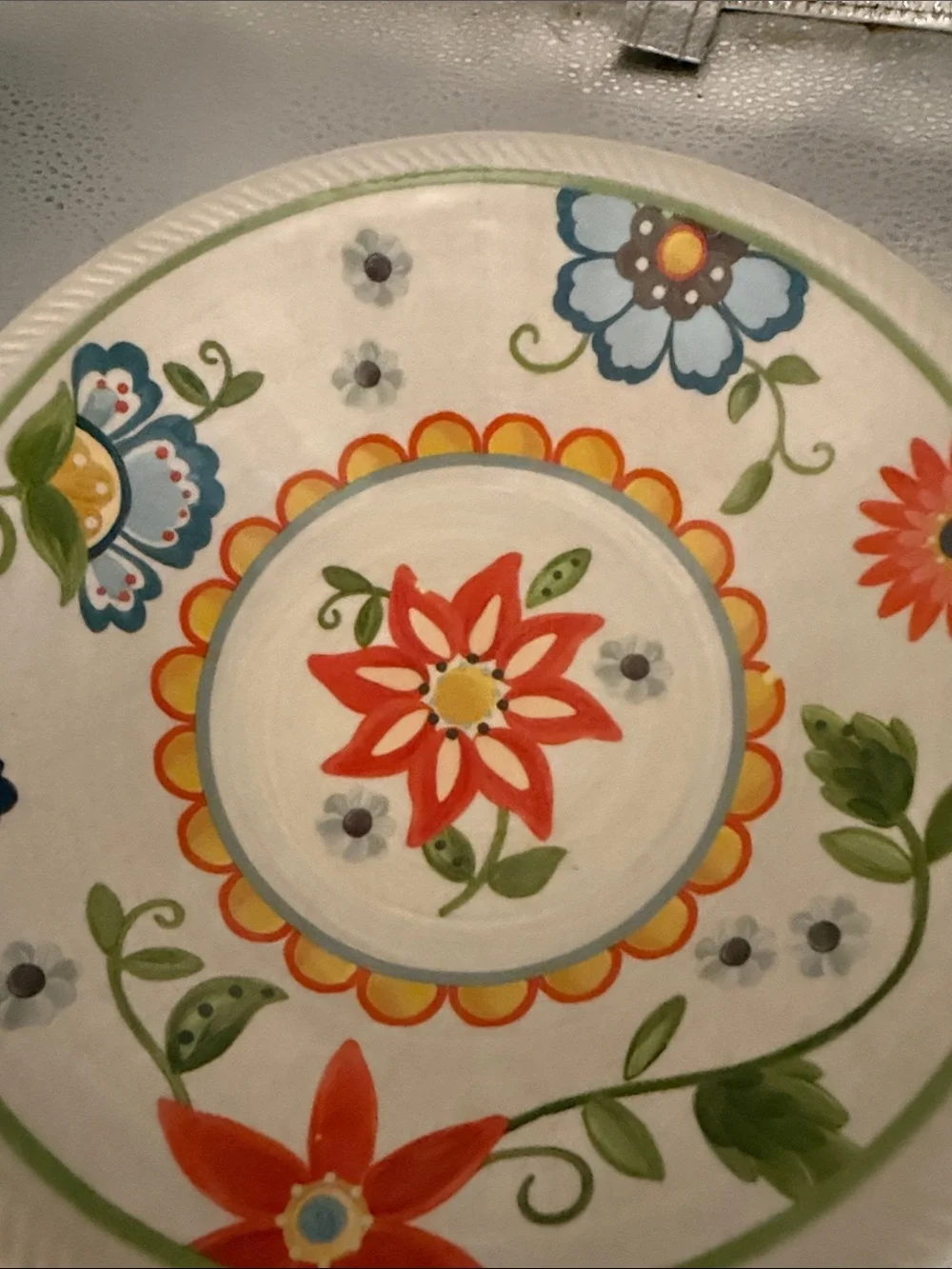 Threshold Melamine Set of 4 Beautiful Folk  Art looking Cereal Bowls